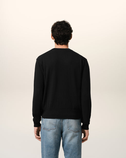 AMI PARIS Merino Red ADC Sweater Mens Apparel